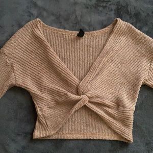 Brown crop top